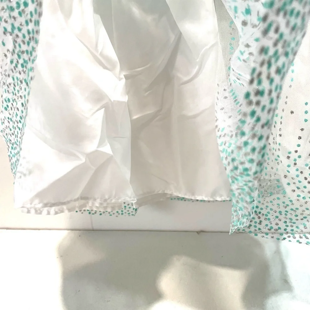 GEORGE sparkly teal chiffon dress toddler 18M